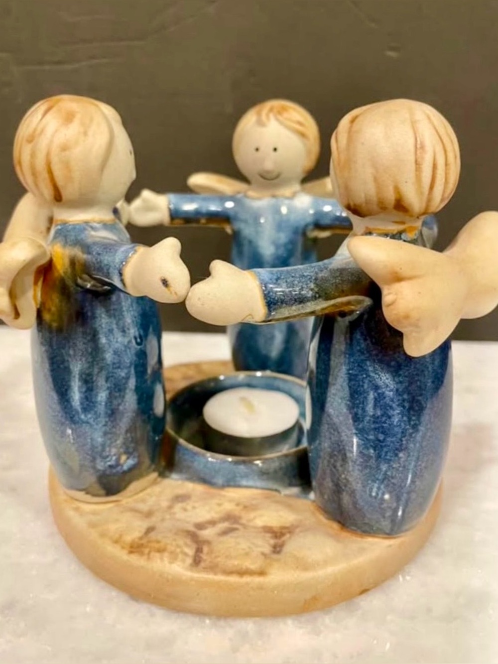 Circle of Angels Ceramic Candle Holder